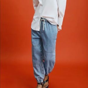 Brand new Zara denim joggers with tag